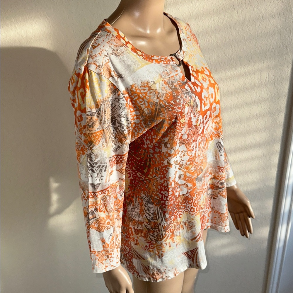 Chico's Multicolor Abstract Blouse - Picture 2 of 13